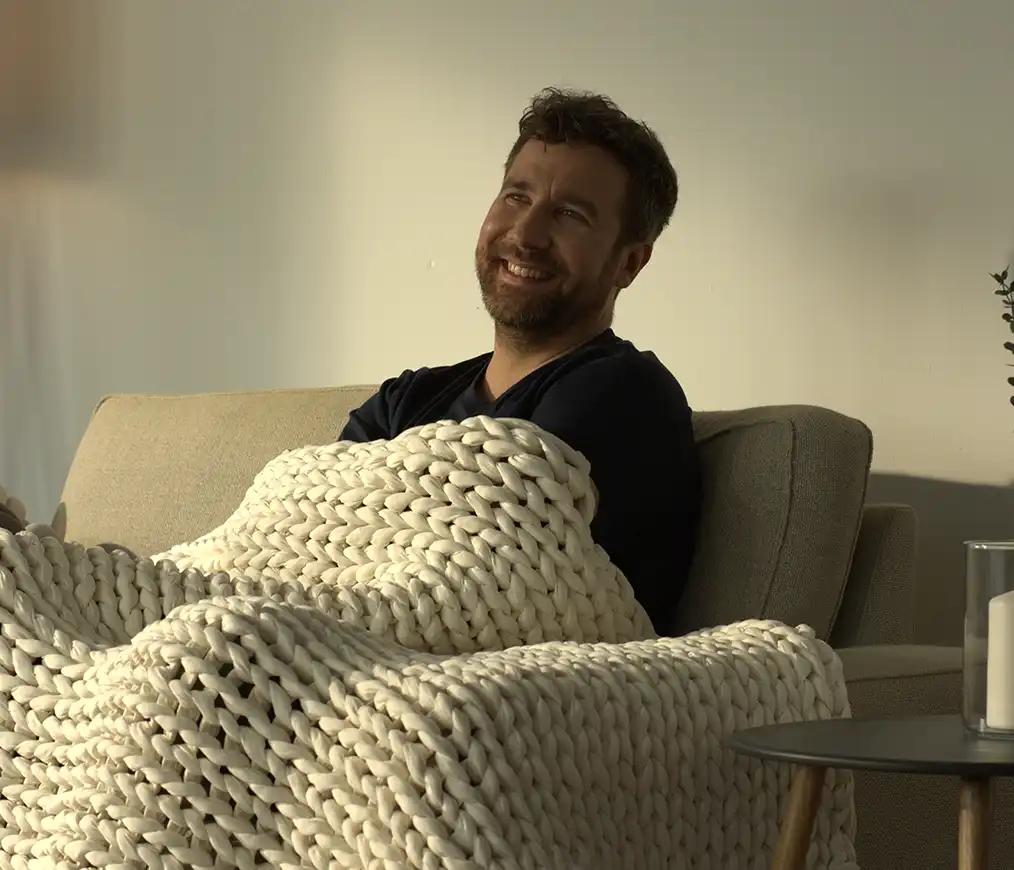 Gewichtsdecke aus eco-Samt - baenny